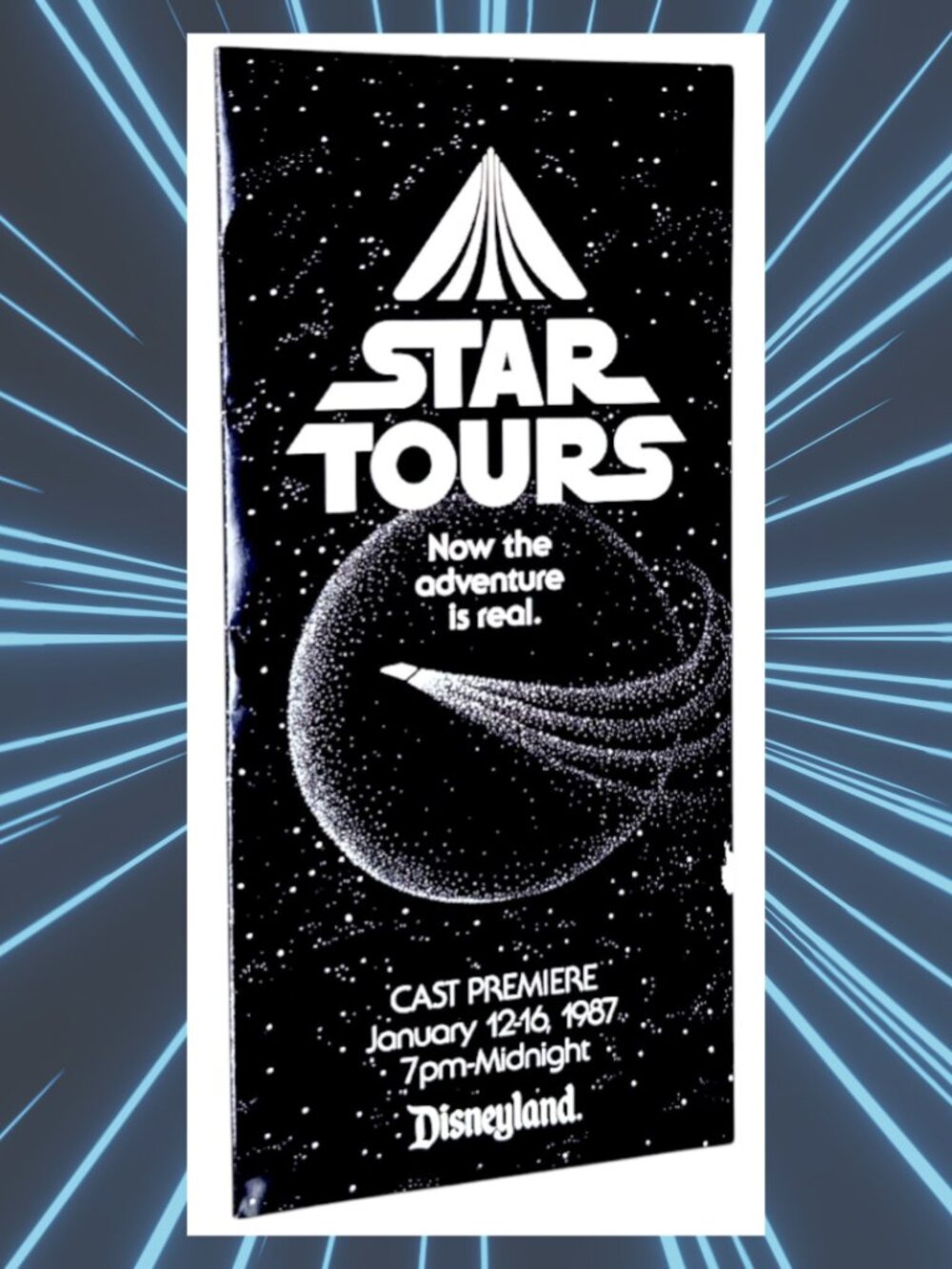 Disneyland 1987 Star Tours Cast Premiere boarding pass, a rare collectible invit